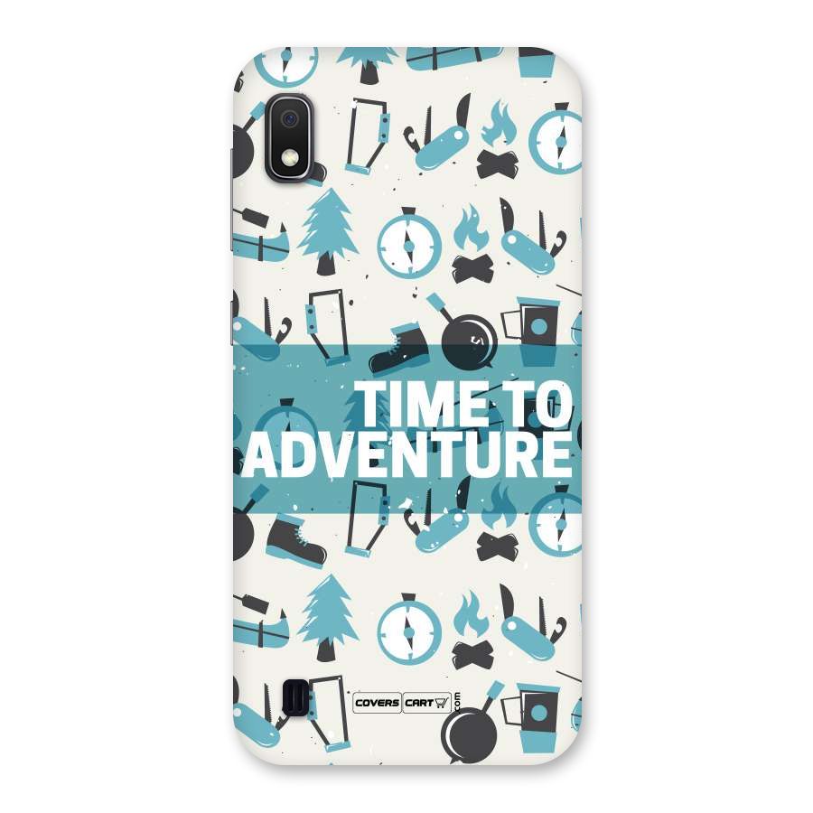 Time To Adventure Blazing Blue Back Case for Galaxy A10