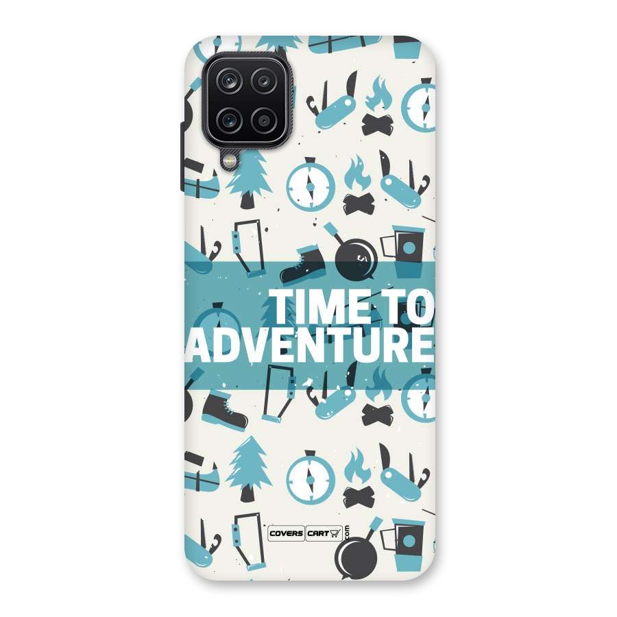 Time To Adventure Blazing Blue Back Case for Galaxy A12