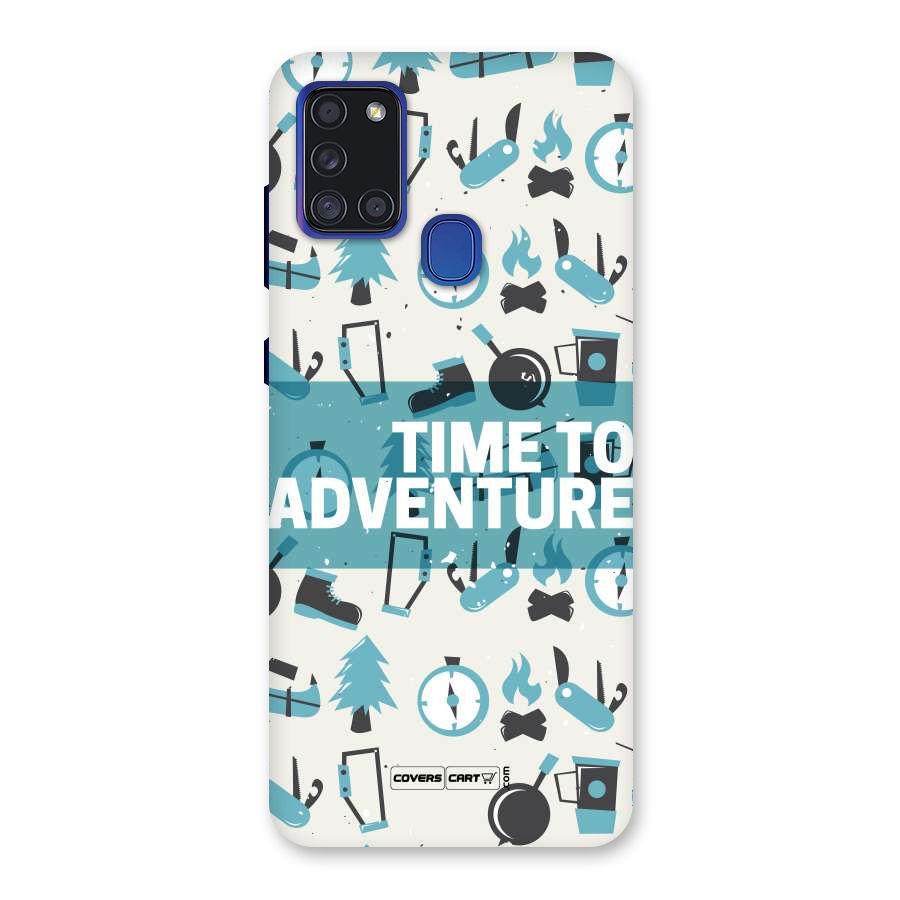 Time To Adventure Blazing Blue Back Case for Galaxy A21s