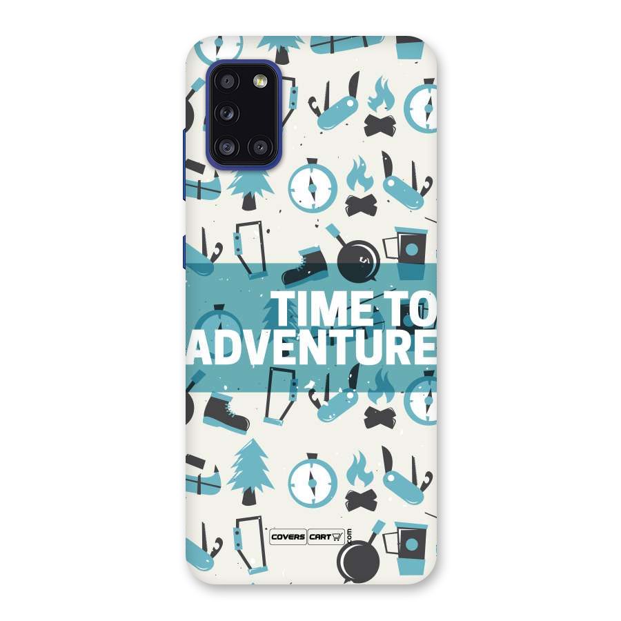 Time To Adventure Blazing Blue Back Case for Galaxy A31