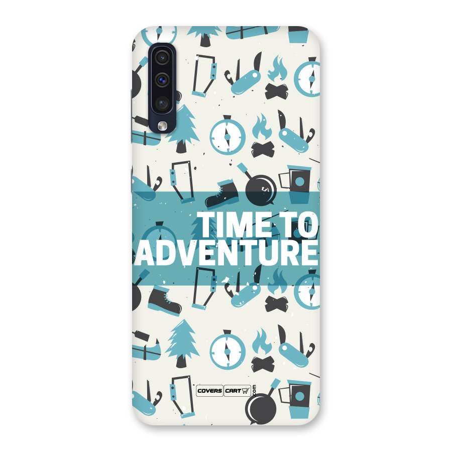 Time To Adventure Blazing Blue Back Case for Galaxy A50