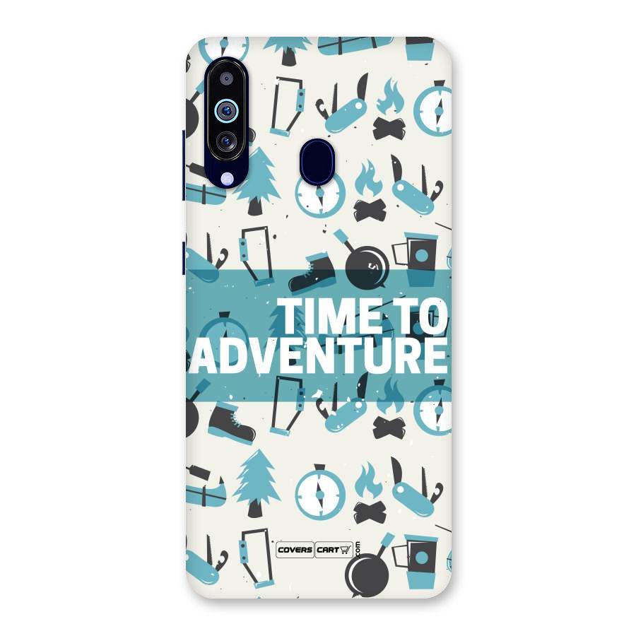 Time To Adventure Blazing Blue Back Case for Galaxy A60