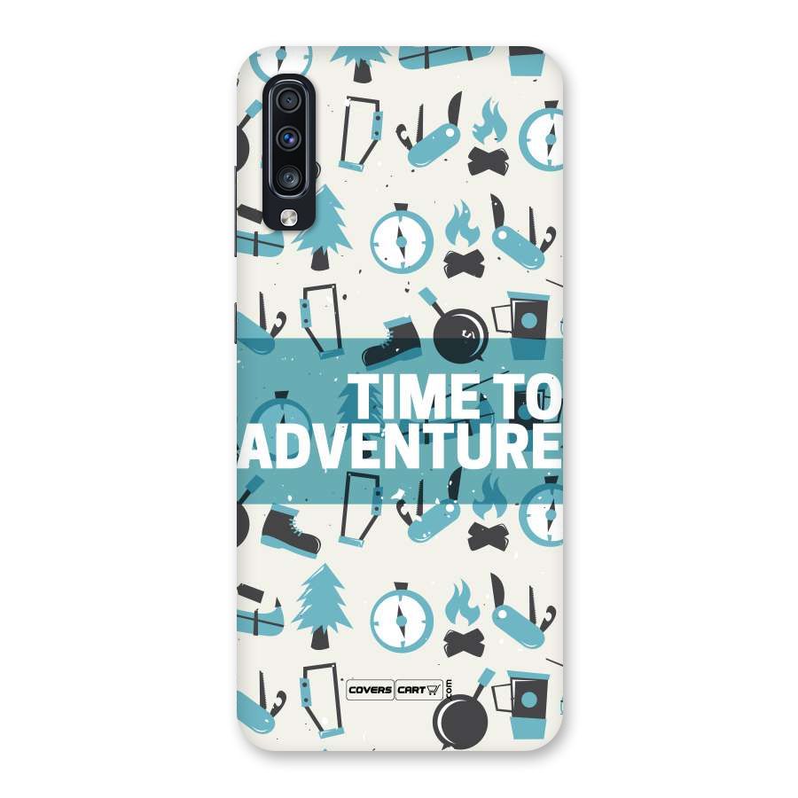 Time To Adventure Blazing Blue Back Case for Galaxy A70