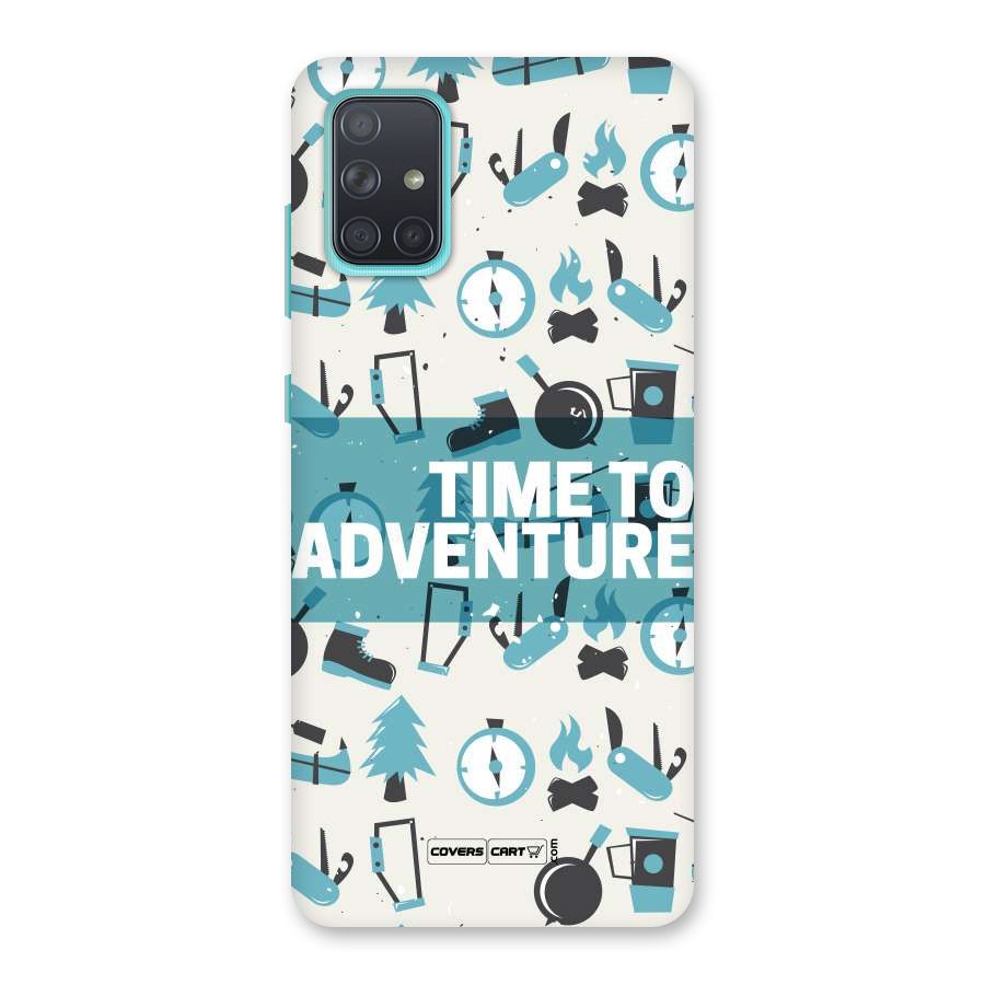 Time To Adventure Blazing Blue Back Case for Galaxy A71