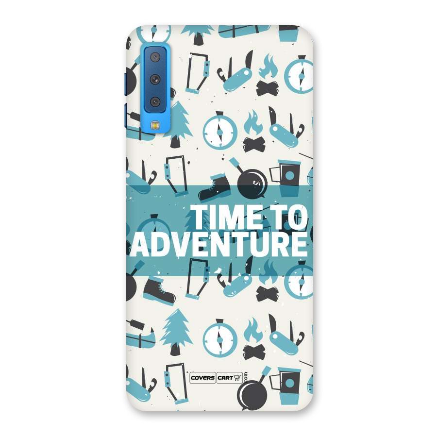 Time To Adventure Blazing Blue Back Case for Galaxy A7 (2018)