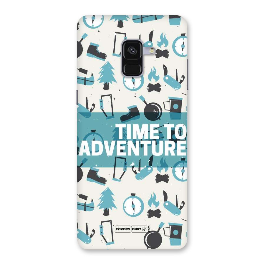 Time To Adventure Blazing Blue Back Case for Galaxy A8 Plus