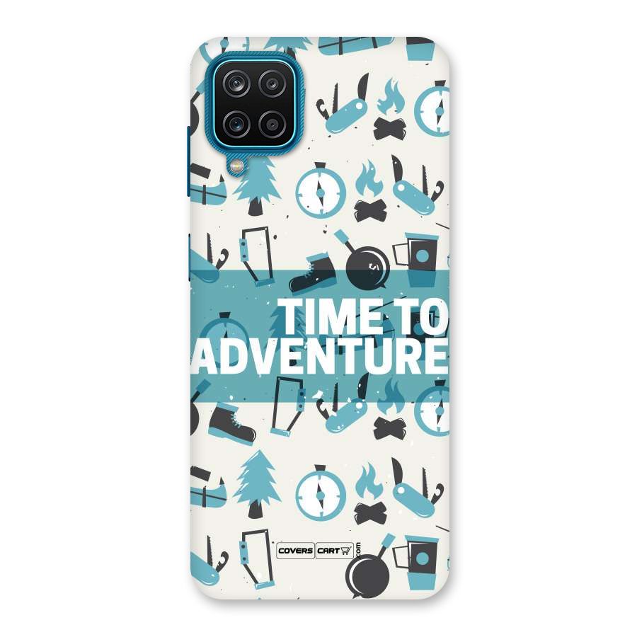 Time To Adventure Blazing Blue Back Case for Galaxy F12