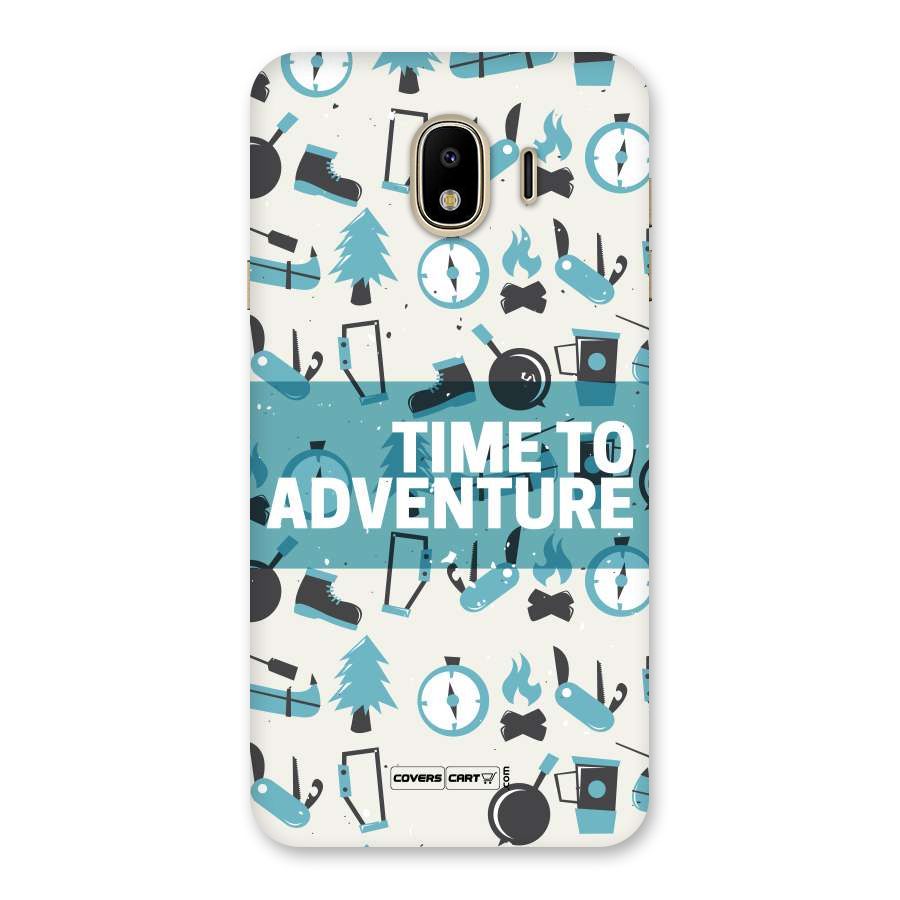 Time To Adventure Blazing Blue Back Case for Galaxy J4