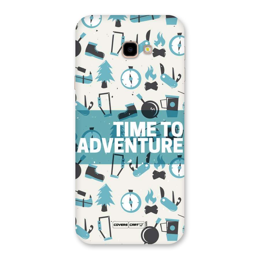 Time To Adventure Blazing Blue Back Case for Galaxy J4 Plus