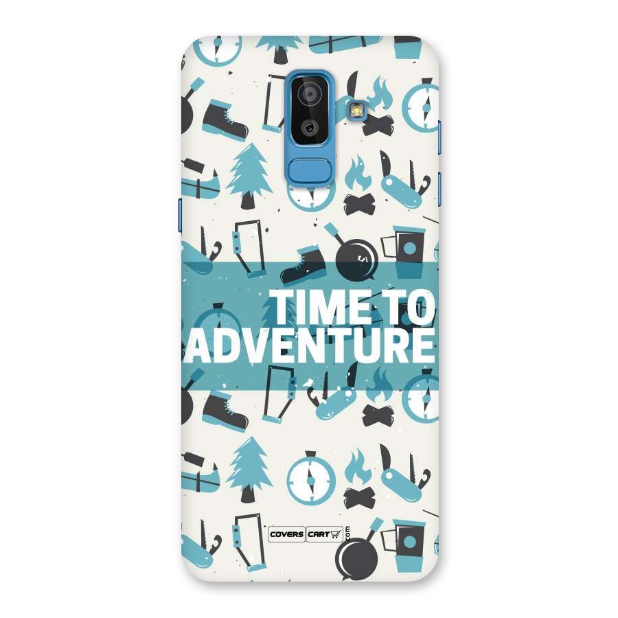 Time To Adventure Blazing Blue Back Case for Galaxy J8