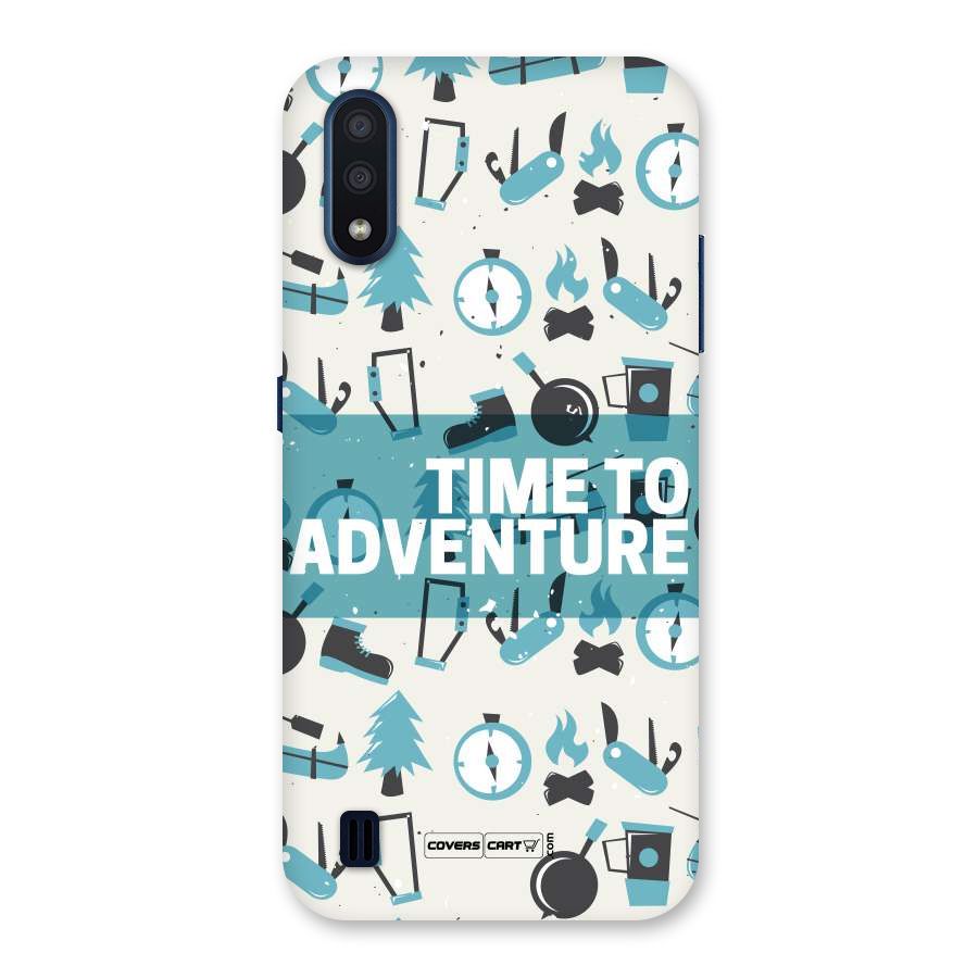 Time To Adventure Blazing Blue Back Case for Galaxy M01