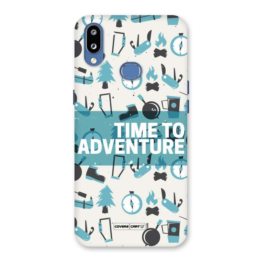 Time To Adventure Blazing Blue Back Case for Galaxy M01s