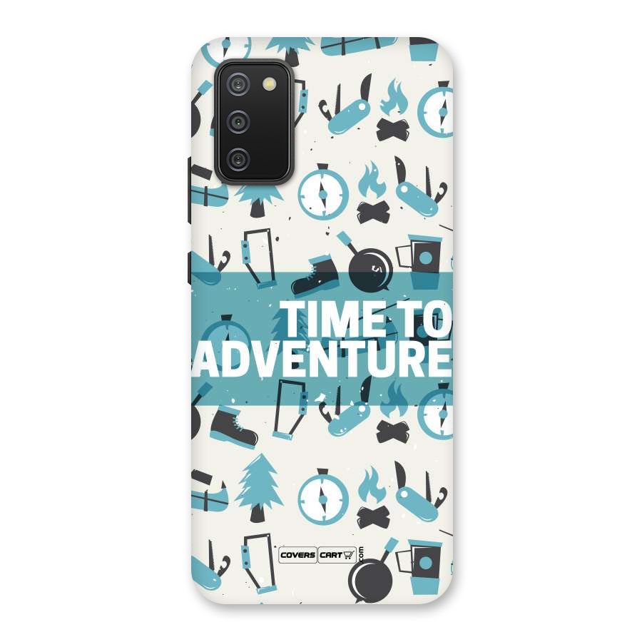 Time To Adventure Blazing Blue Back Case for Galaxy M02s