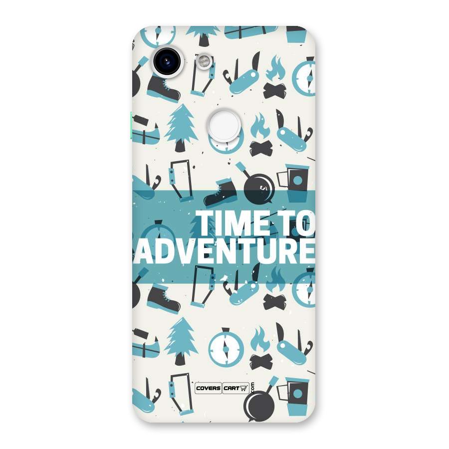 Time To Adventure Blazing Blue Back Case for Google Pixel 3