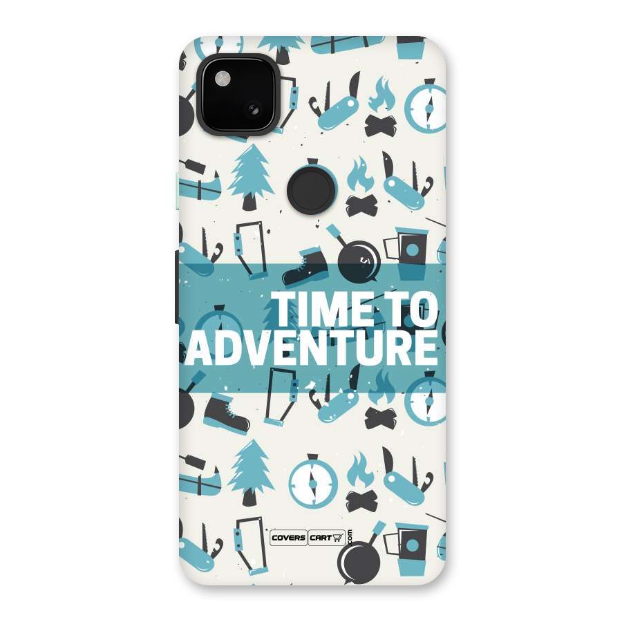 Time To Adventure Blazing Blue Back Case for Google Pixel 4a