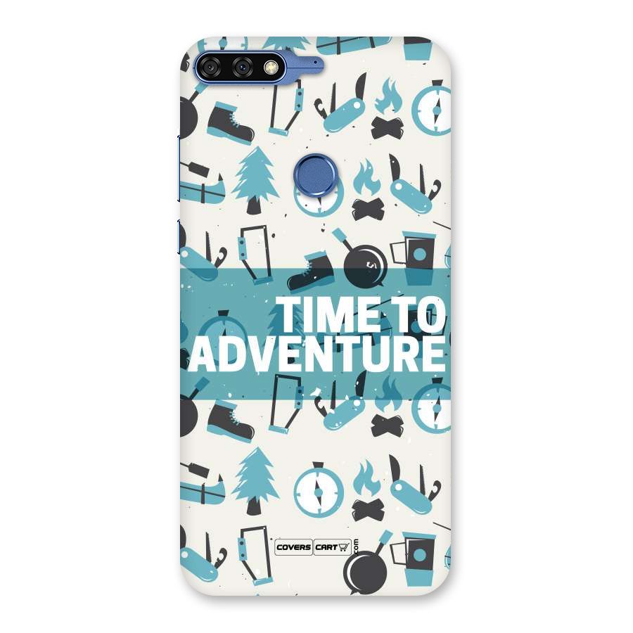 Time To Adventure Blazing Blue Back Case for Honor 7C