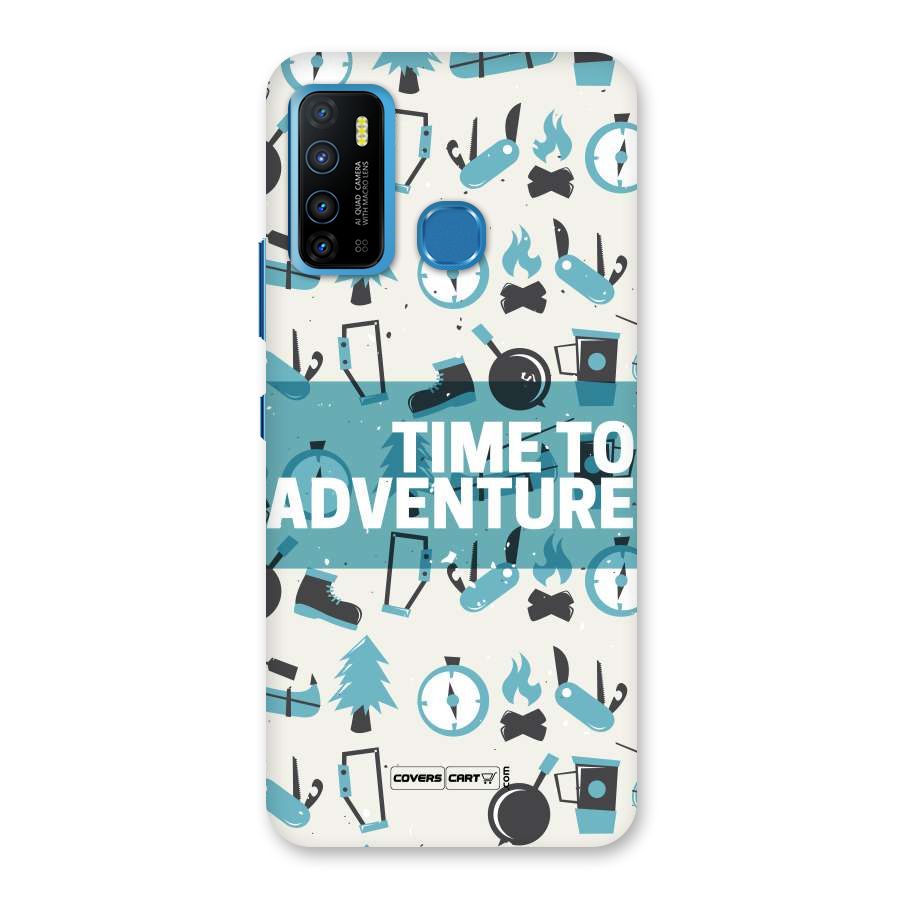 Time To Adventure Blazing Blue Back Case for Infinix Hot 9