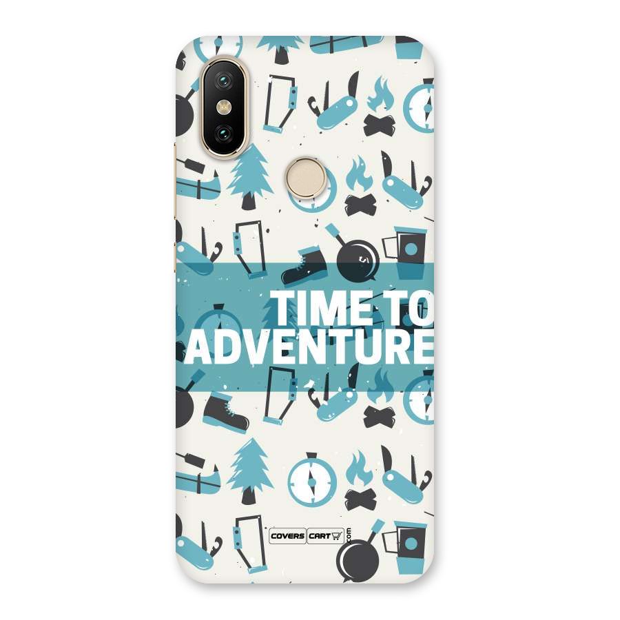 Time To Adventure Blazing Blue Back Case for Mi A2