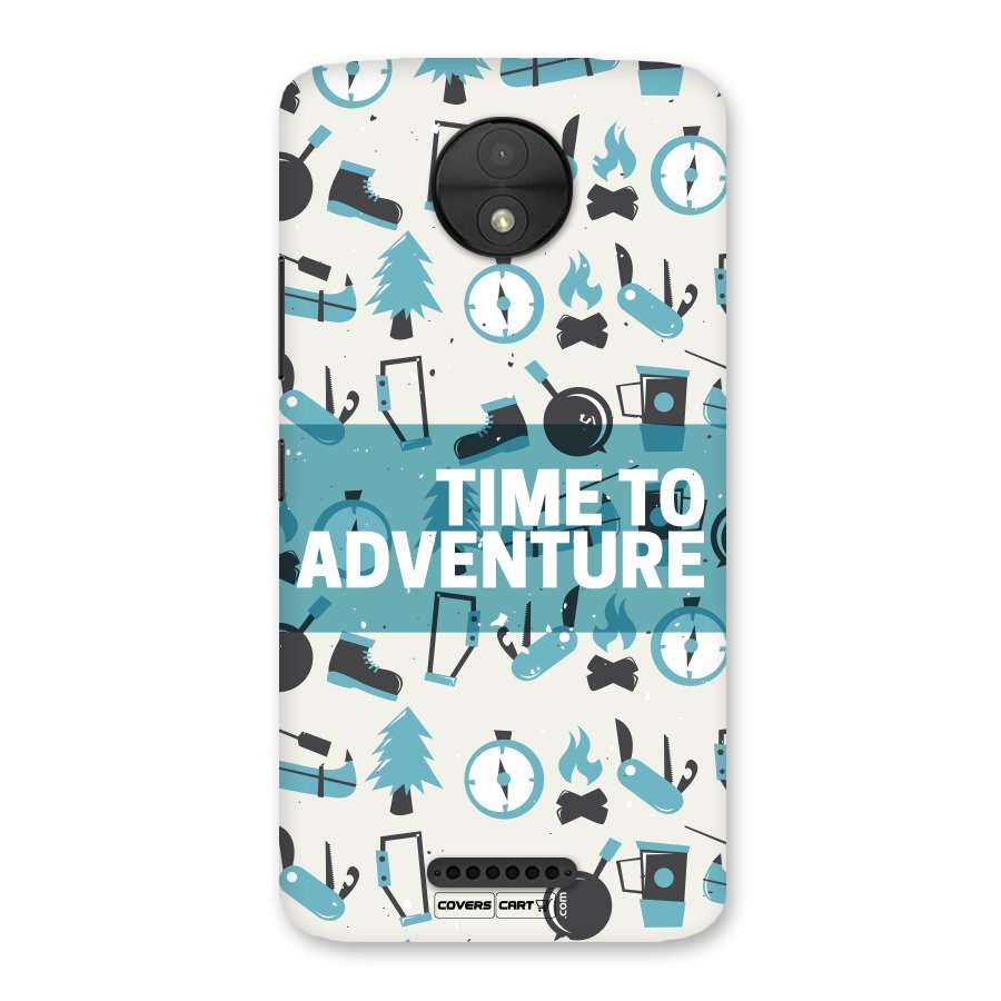 Time To Adventure Blazing Blue Back Case for Moto C