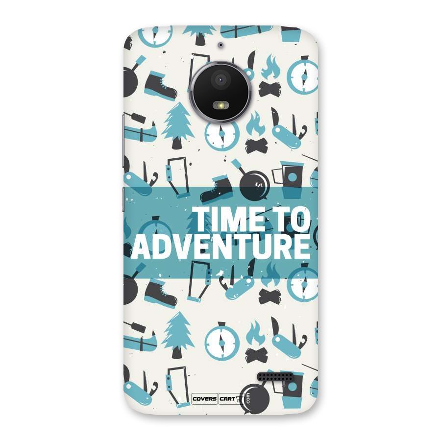Time To Adventure Blazing Blue Back Case for Moto E4