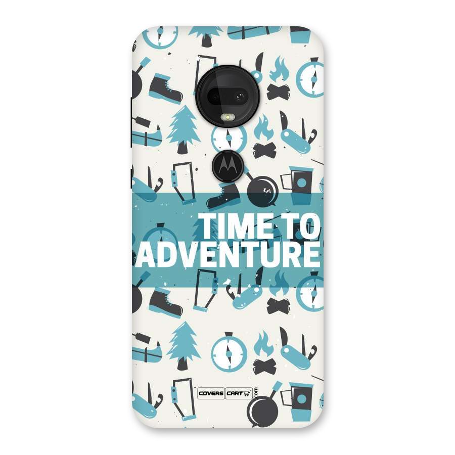 Time To Adventure Blazing Blue Back Case for Moto G7