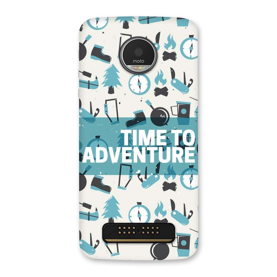 Time To Adventure Blazing Blue Back Case for Moto Z Play