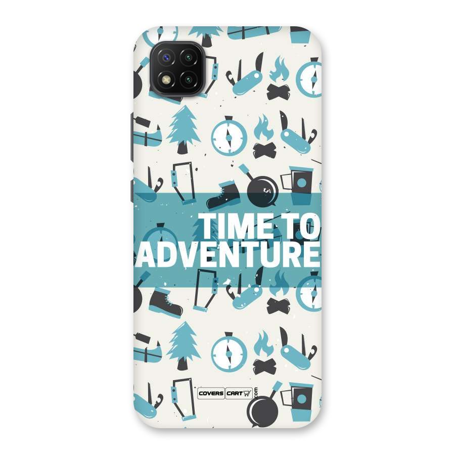 Time To Adventure Blazing Blue Back Case for Poco C3