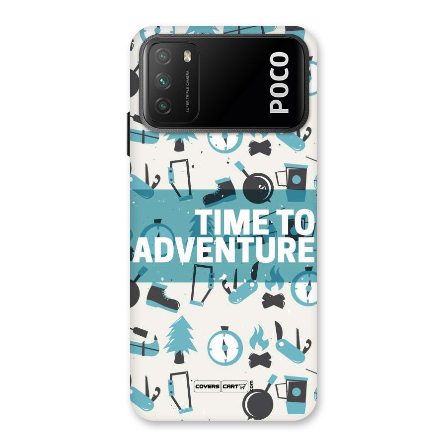 Time To Adventure Blazing Blue Back Case for Poco M3