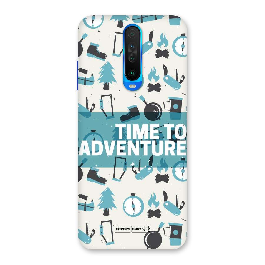 Time To Adventure Blazing Blue Back Case for Poco X2