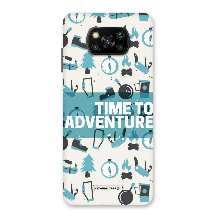 Time To Adventure Blazing Blue Back Case for Poco X3