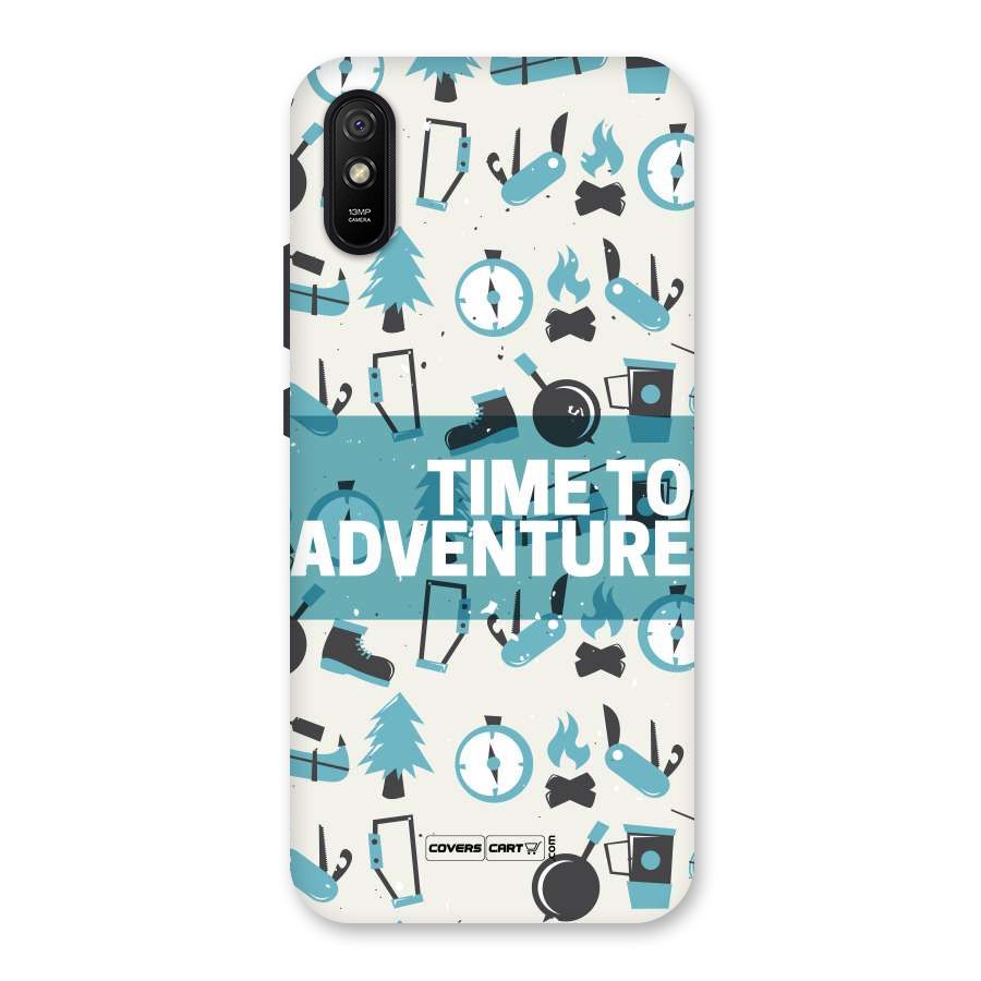 Time To Adventure Blazing Blue Back Case for Redmi 9i