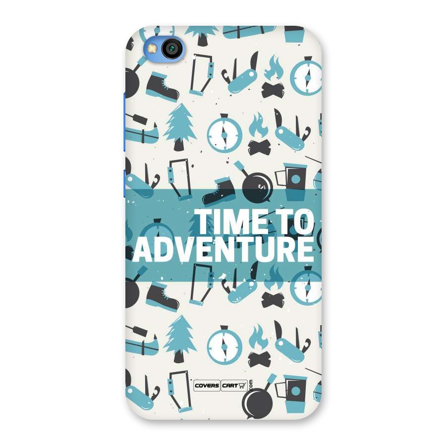 Time To Adventure Blazing Blue Back Case for Redmi Go
