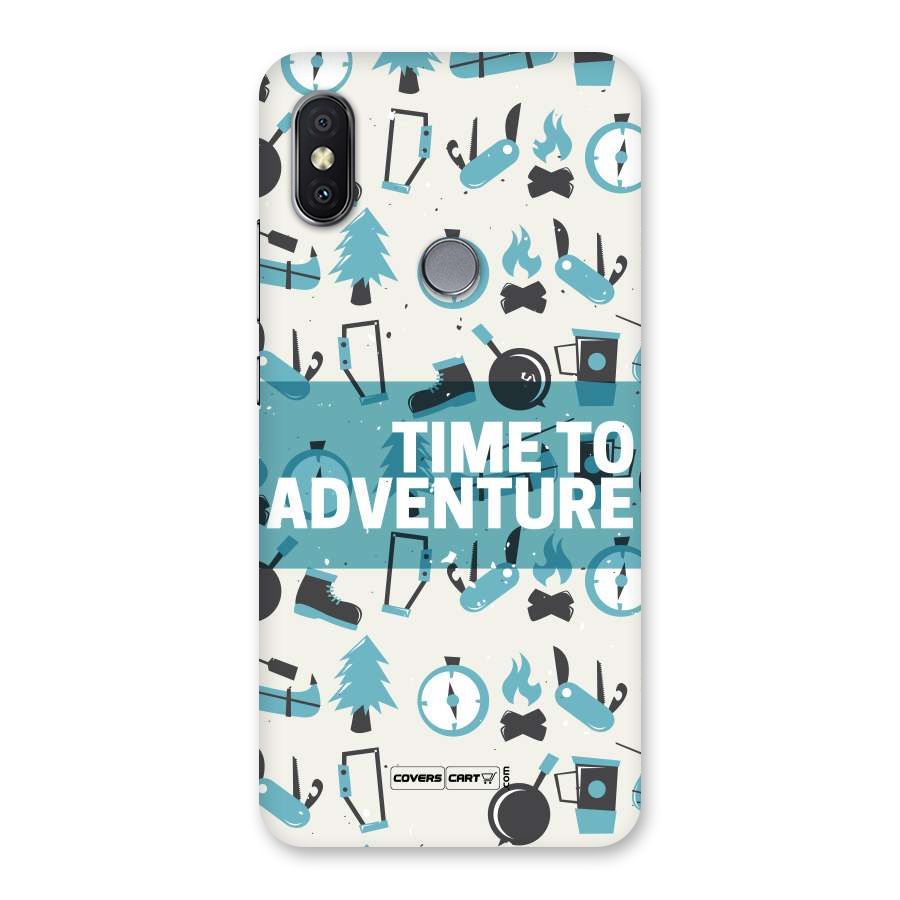 Time To Adventure Blazing Blue Back Case for Redmi Y2
