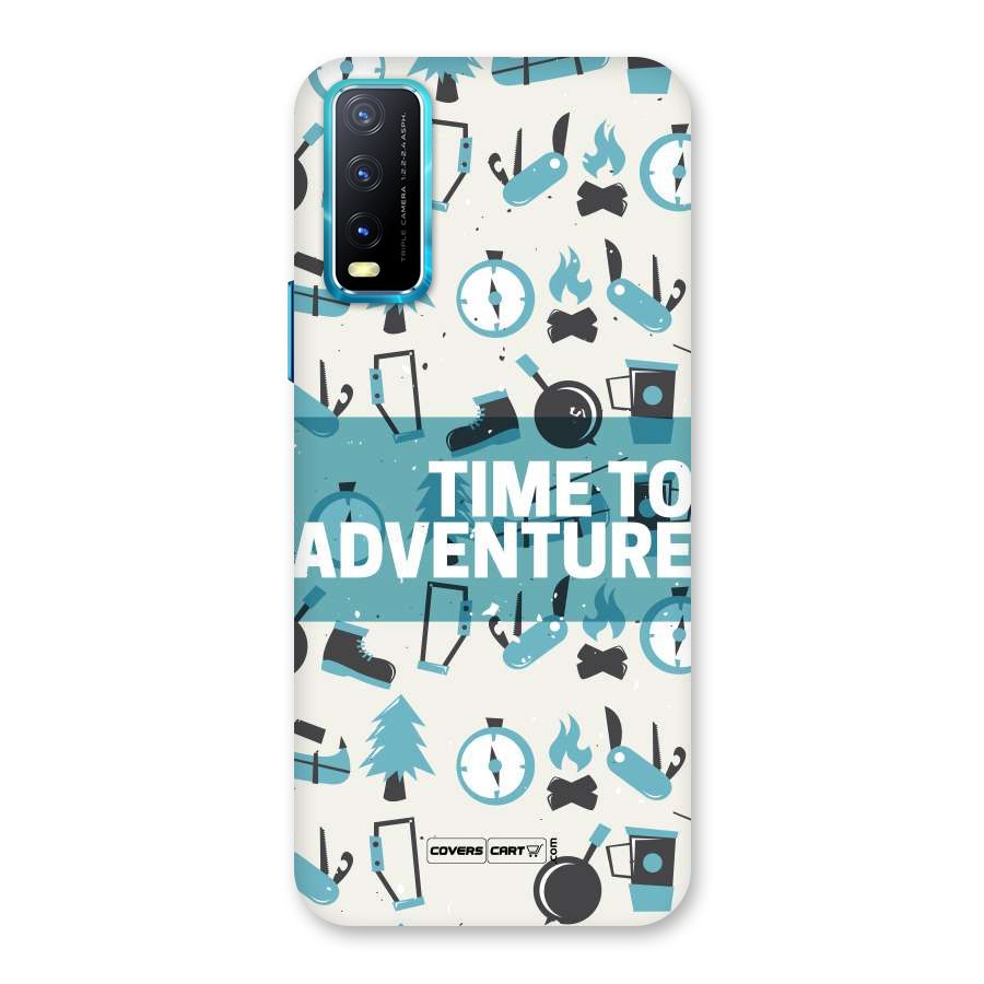Time To Adventure Blazing Blue Back Case for Vivo Y20A