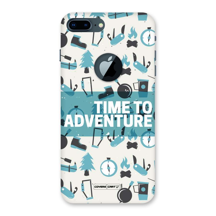 Time To Adventure Blazing Blue Back Case for iPhone 7 Plus Logo Cut