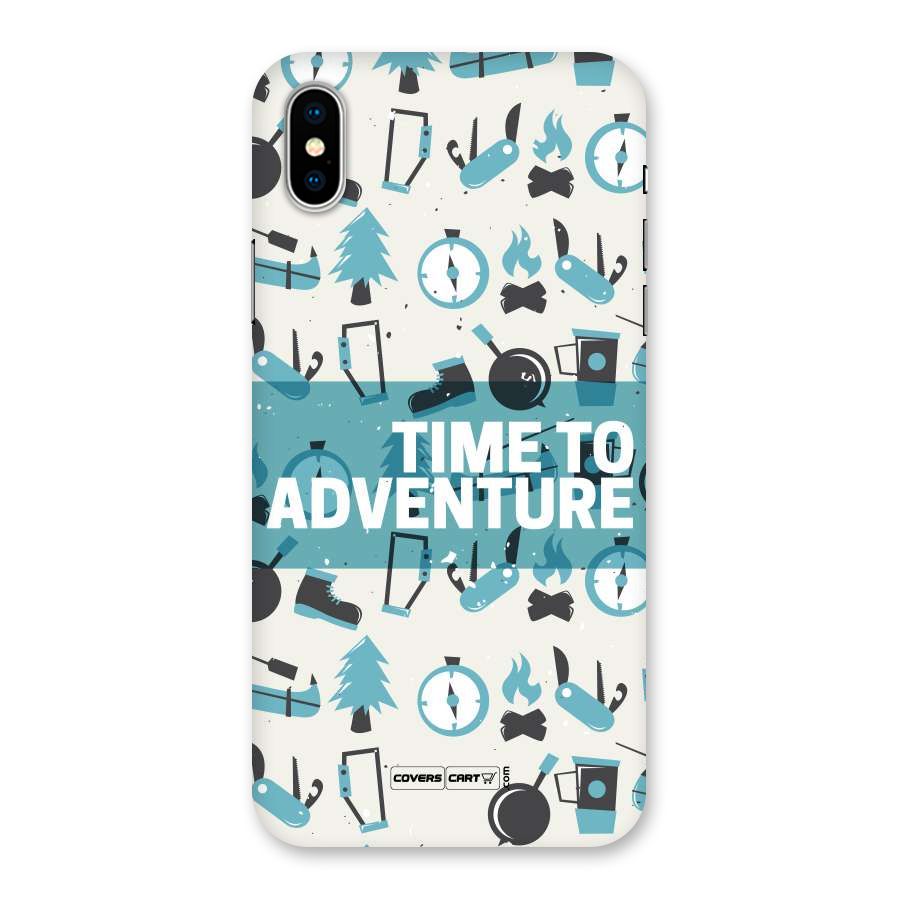 Time To Adventure Blazing Blue Back Case for iPhone XS