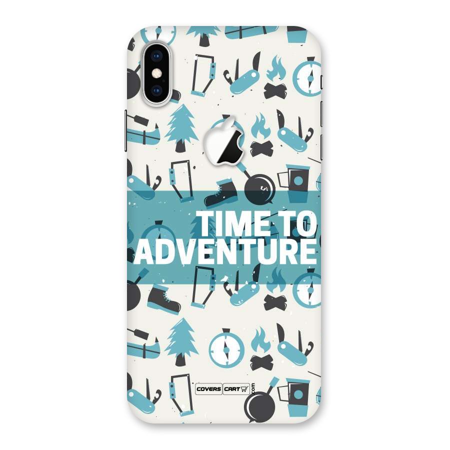 Time To Adventure Blazing Blue Back Case for iPhone XS Max Apple Cut