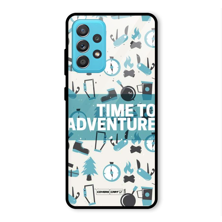 Time To Adventure Blazing Blue Glass Back Case for Galaxy A52s 5G