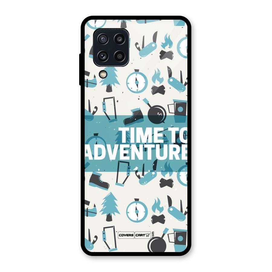 Time To Adventure Blazing Blue Glass Back Case for Galaxy M32