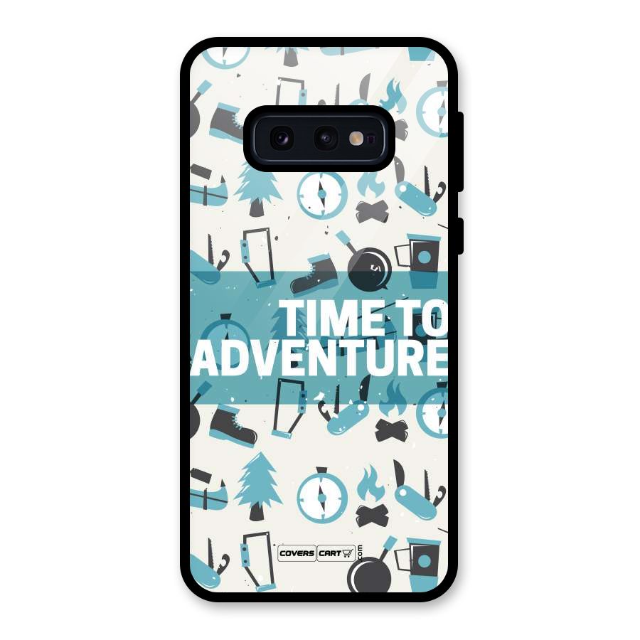 Time To Adventure Blazing Blue Glass Back Case for Galaxy S10e