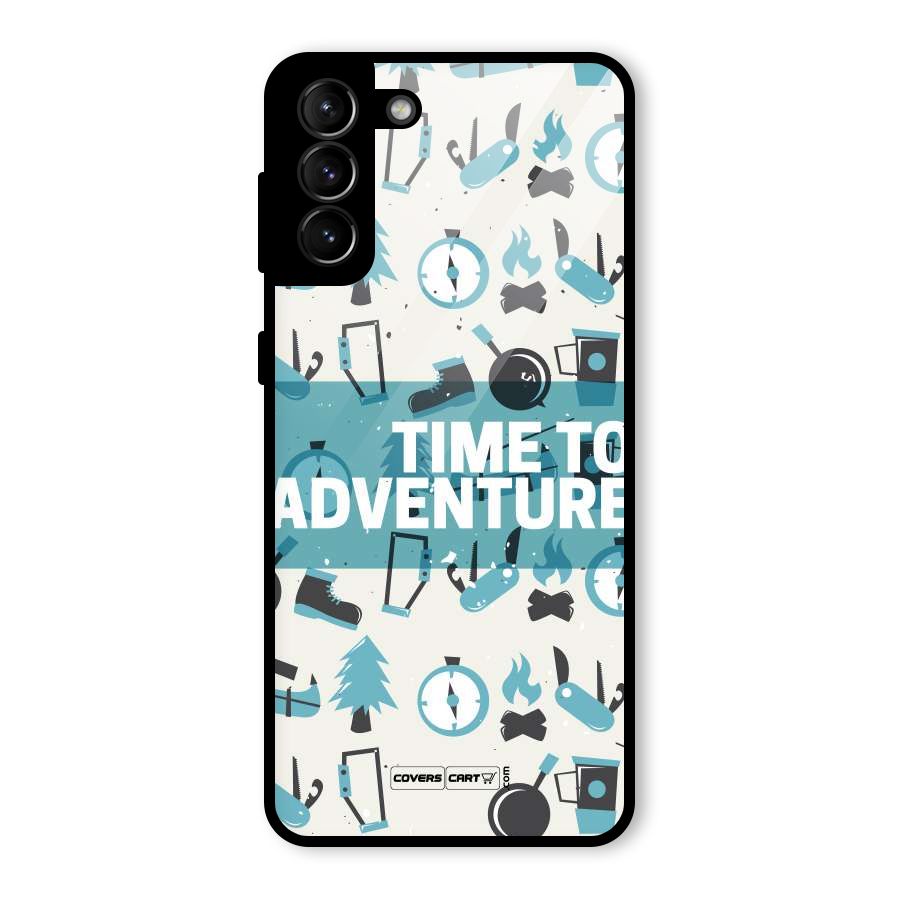 Time To Adventure Blazing Blue Glass Back Case for Galaxy S21 Plus