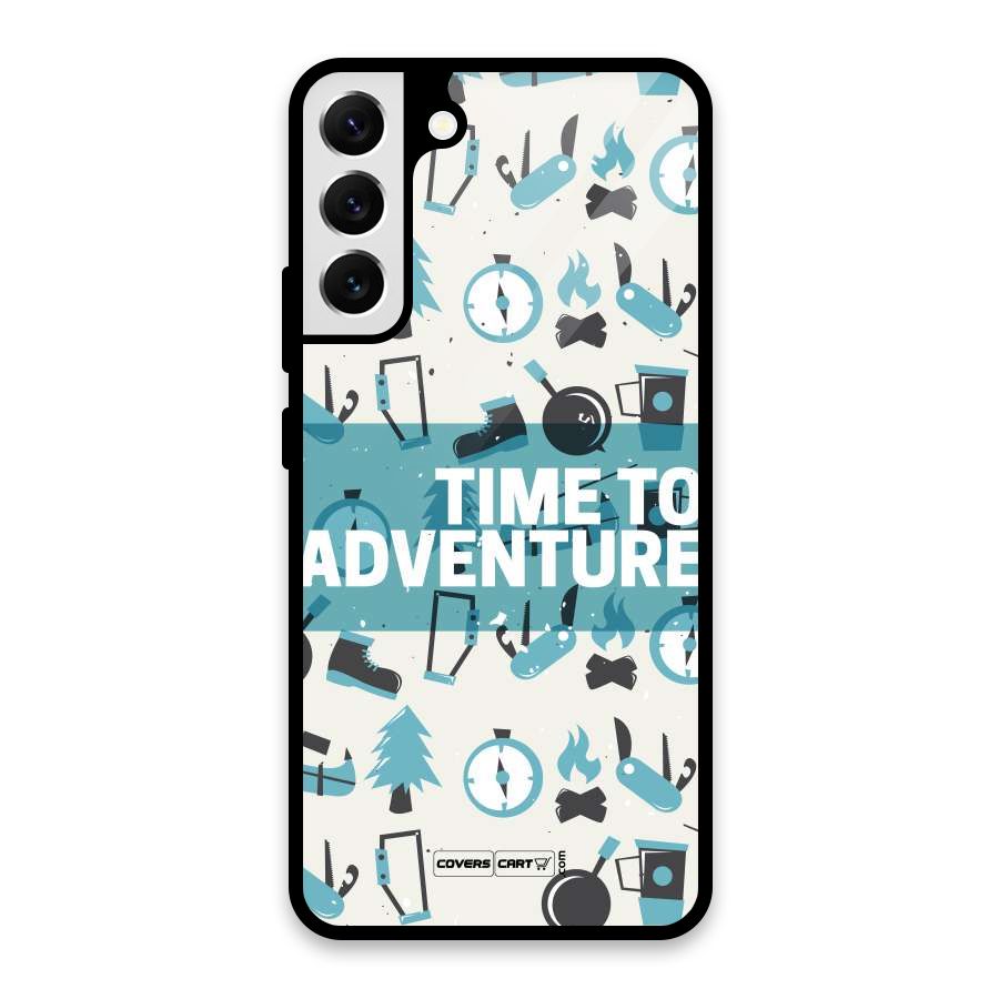 Time To Adventure Blazing Blue Glass Back Case for Galaxy S22 Plus 5G