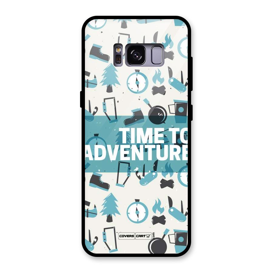 Time To Adventure Blazing Blue Glass Back Case for Galaxy S8