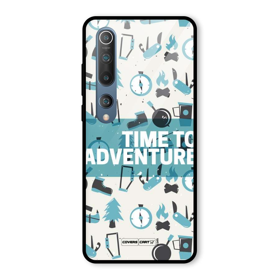 Time To Adventure Blazing Blue Glass Back Case for Mi 10