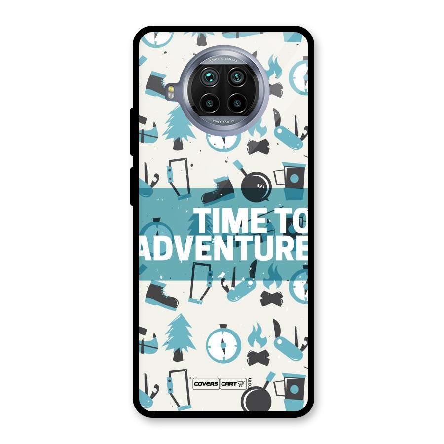 Time To Adventure Blazing Blue Glass Back Case for Mi 10i