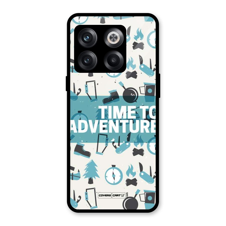 Time To Adventure Blazing Blue Glass Back Case for OnePlus 10T