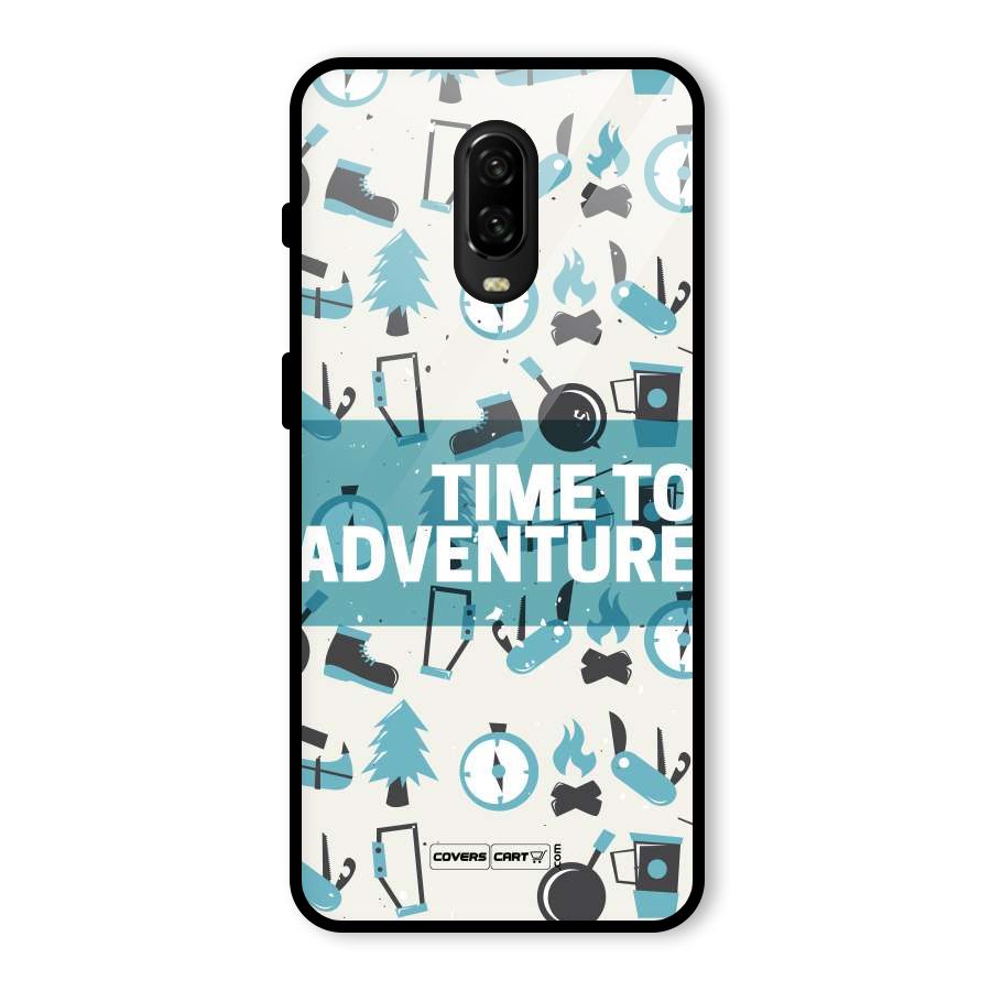 Time To Adventure Blazing Blue Glass Back Case for OnePlus 6T