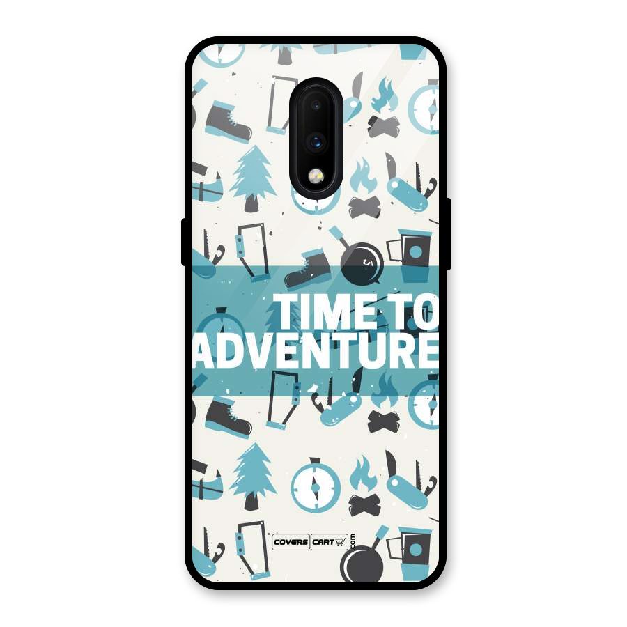 Time To Adventure Blazing Blue Glass Back Case for OnePlus 7