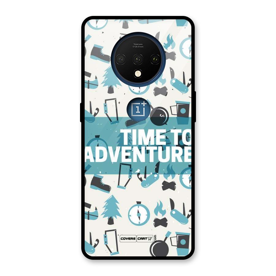 Time To Adventure Blazing Blue Glass Back Case for OnePlus 7T