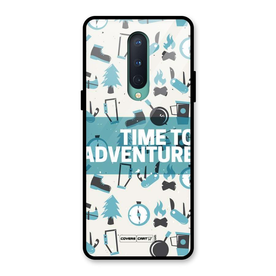 Time To Adventure Blazing Blue Glass Back Case for OnePlus 8